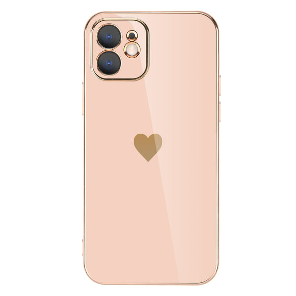 Luxury Square Cute Clover Pink Phone Case For iPhone 12 Mini 11