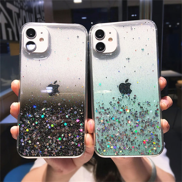 Butterfly Crystal Clear Case For iPhone 11 Fundas iPhone 15 14 13