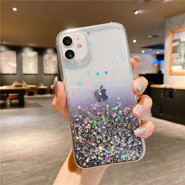 For iPhone 15 Pro Max 14 13 12 11 XR X Bling Glitter Cute Case Girls Phone  Cover