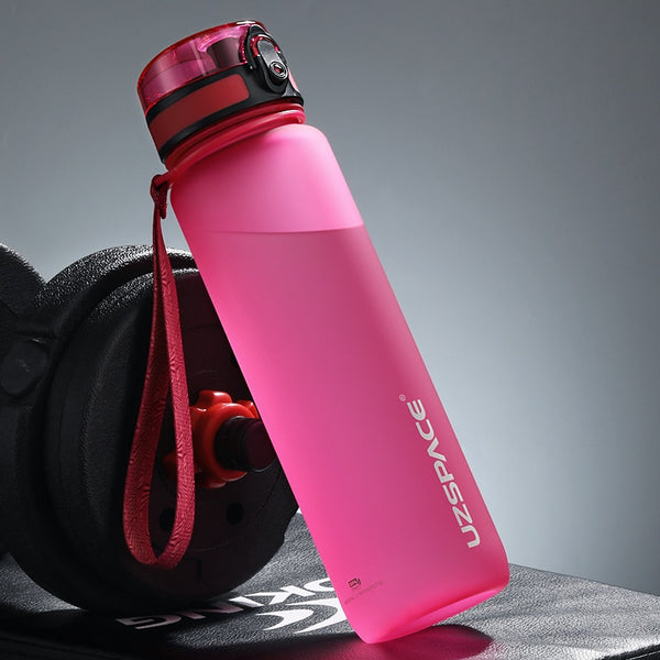 Journey Large Capacity Portable Outdoor Sport Cup with Straw Travel Water Drinking Bottles(Pink,1000ml)