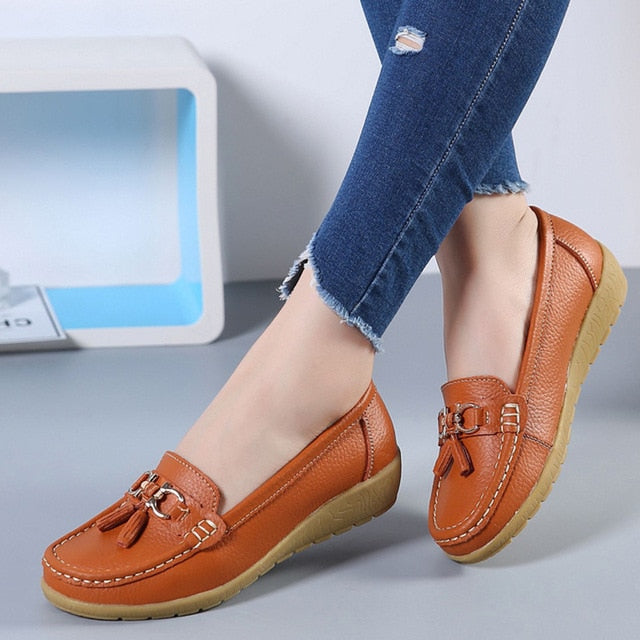 Women Flats New Women's Shoes Metal Button Single Shoes Women's Ladyboard  Shoes Large Flat Shoes Beans Shoes Women Ballet Flats - AliExpress