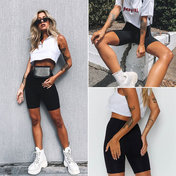 Women's Knee Length Leggings-High Waisted Capri Pants Biker Shorts for Women  Yoga Workout Exercise Short Casual Summer : : Clothing, Shoes &  Accessories