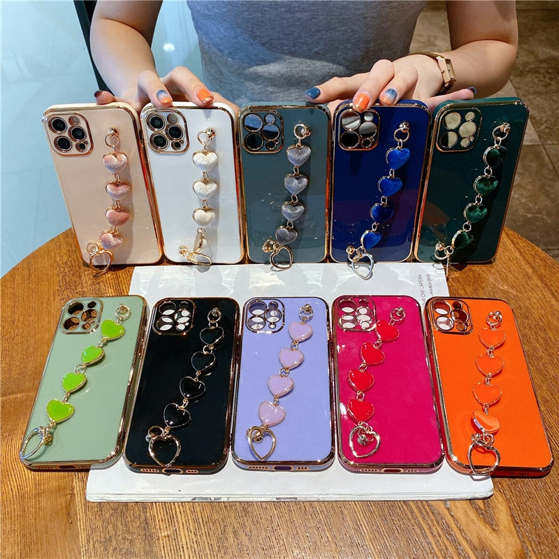 sumkeymi Wrist Strap Phone Holder Case For iphone 13 Pro Max 11 12