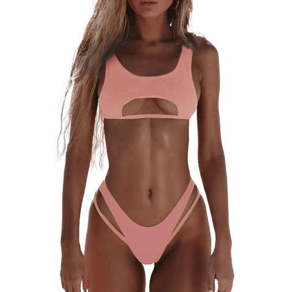Sexy Bikini Hollow Out Women's Swimsuit - High Cut Micro Swimwear –  Stylemein